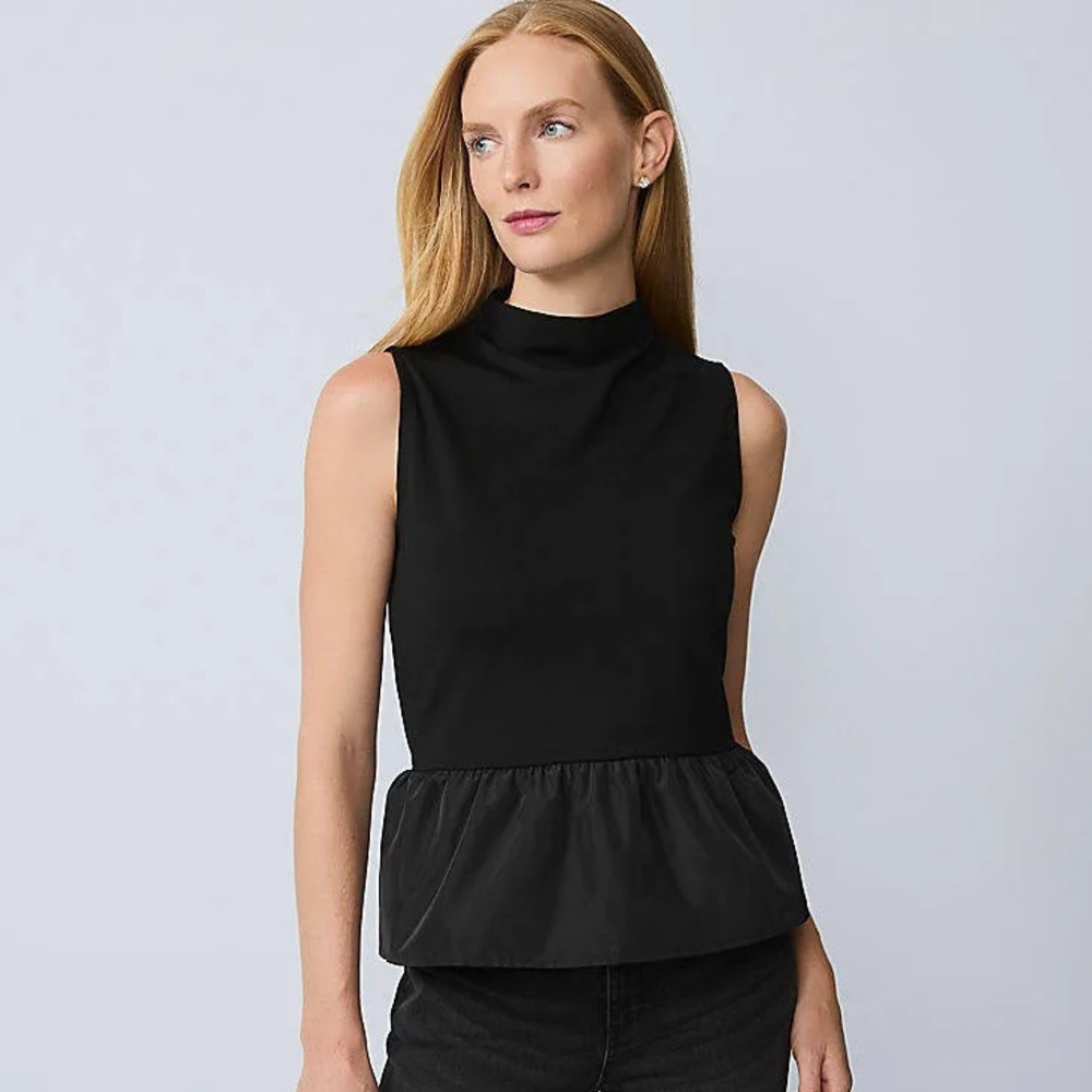 Divine Black Peplum Top S2